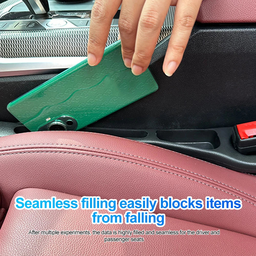 Car Seat Gap Filler Side Seam Plug Strip Crevice Drop Blocker Side Seam Plug Strip Leak-Proof Filling Strip with Seatbelt Hole