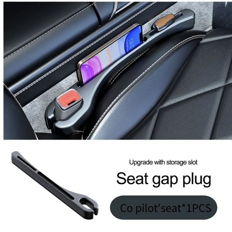 Car Seat Gap Filler Side Seam Plug Strip Crevice Drop Blocker Side Seam Plug Strip Leak-Proof Filling Strip with Seatbelt Hole