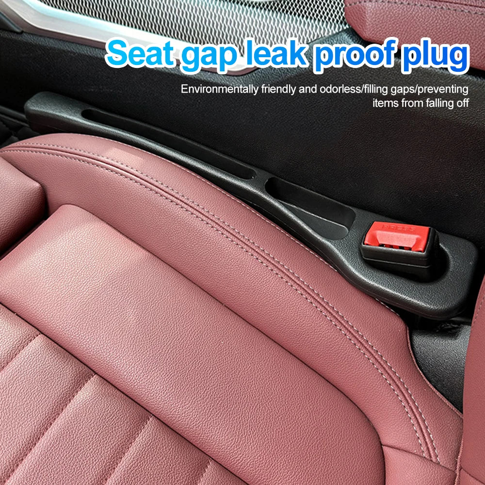 Car Seat Gap Filler Side Seam Plug Strip Crevice Drop Blocker Side Seam Plug Strip Leak-Proof Filling Strip with Seatbelt Hole