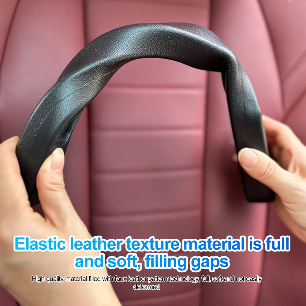 Car Seat Gap Filler Side Seam Plug Strip Crevice Drop Blocker Side Seam Plug Strip Leak-Proof Filling Strip with Seatbelt Hole