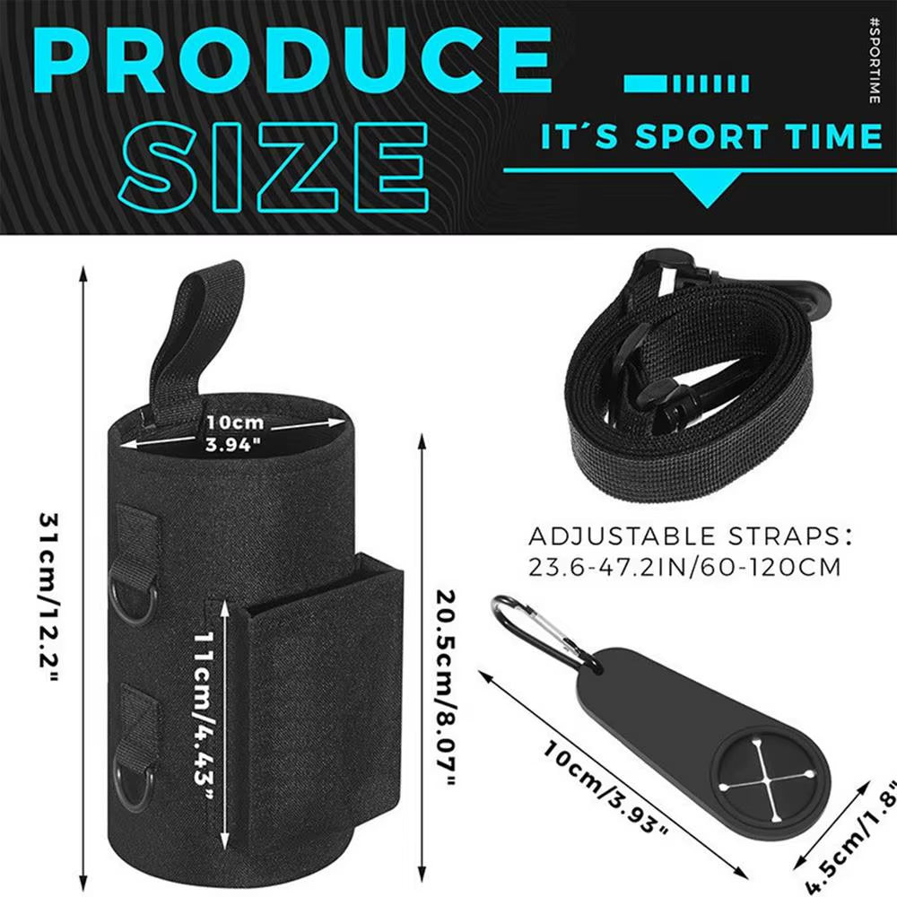 Magnetic Water Bottle Sling Bag - Non-Slip Portable Carrier for Gym Accessories