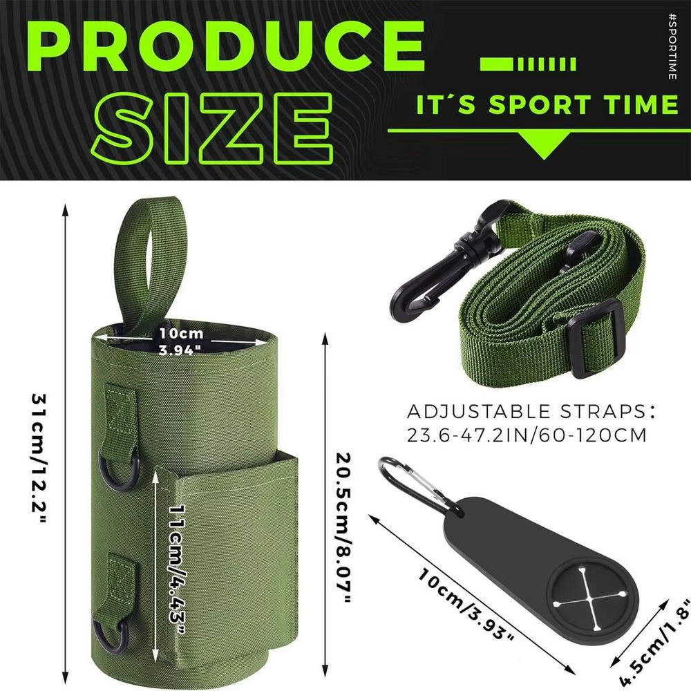 Magnetic Water Bottle Sling Bag - Non-Slip Portable Carrier for Gym Accessories