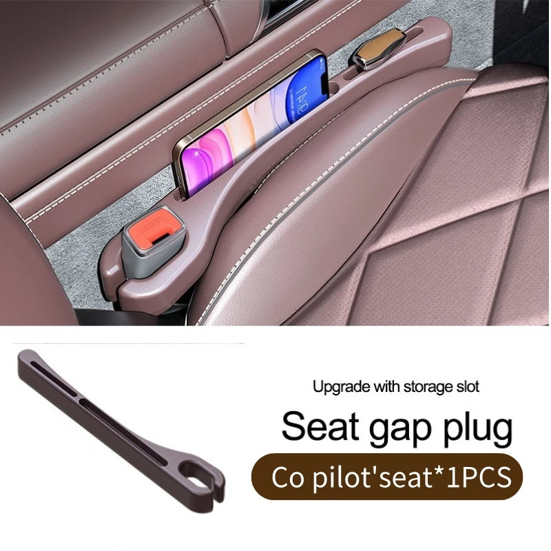 Car Seat Gap Filler Side Seam Plug Strip Crevice Drop Blocker Side Seam Plug Strip Leak-Proof Filling Strip with Seatbelt Hole