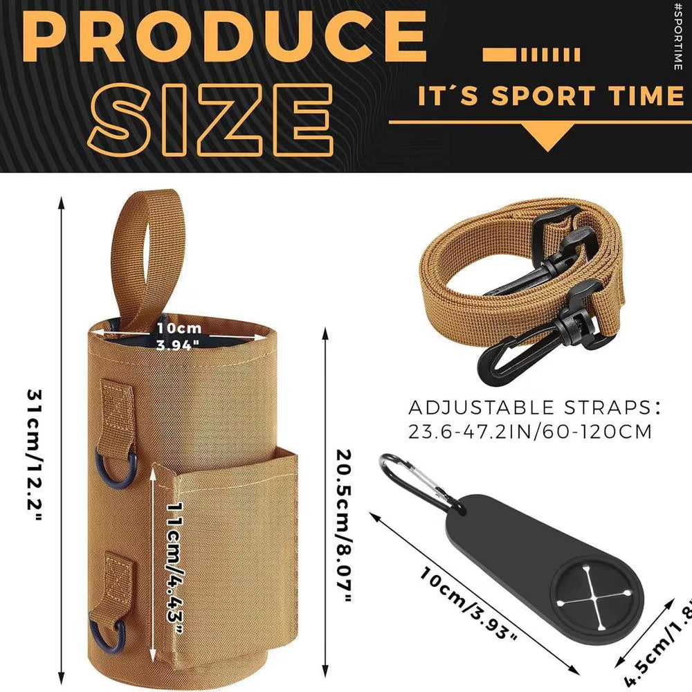 Magnetic Water Bottle Sling Bag - Non-Slip Portable Carrier for Gym Accessories